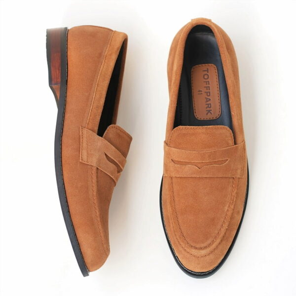 Spring All-match Slip-on Leather Formal Shoe - Brown