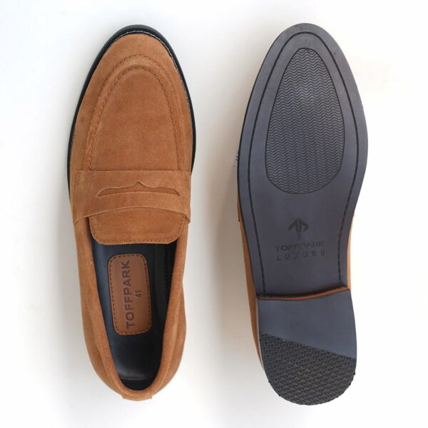 Spring All-match Slip-on Leather Formal Shoe - Brown