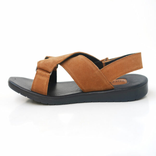 TOFFPARK Belt Cross Over Leather Men's Sandal - Brown