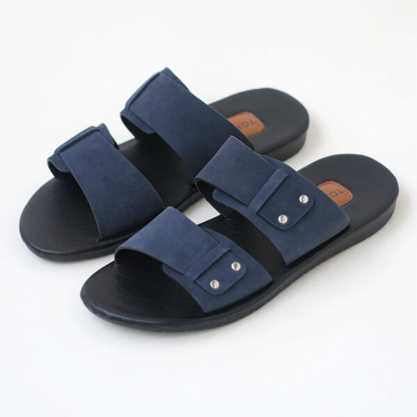 TOFFPARK Double Belt Leather Men's Sandal - Blue