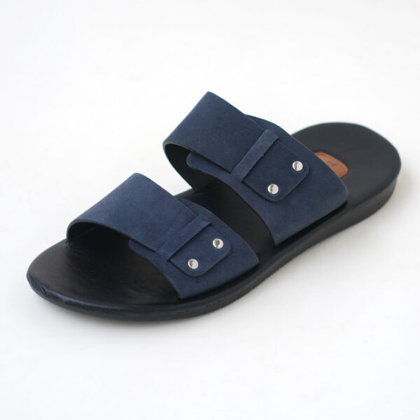 TOFFPARK Double Belt Leather Men's Sandal - Blue