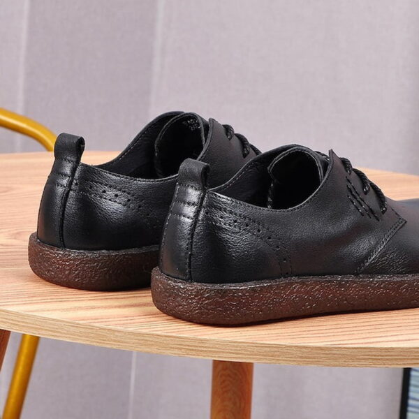 Non-slip Soft Bottom Leather Casual Shoe -Black