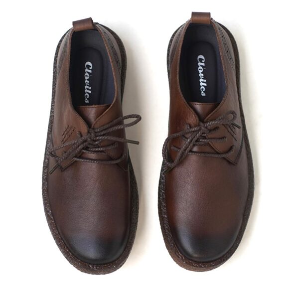 Non-slip Soft Bottom Leather Casual Shoe - Chocolate