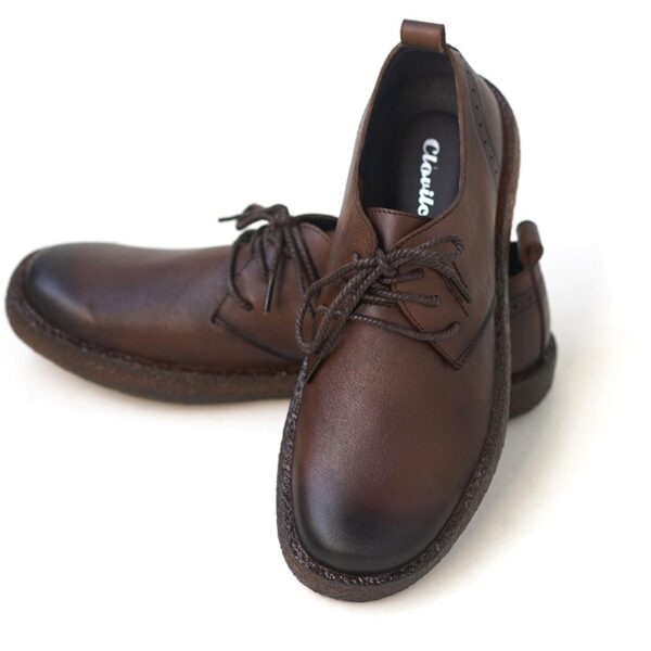 Non-slip Soft Bottom Leather Casual Shoe - Chocolate