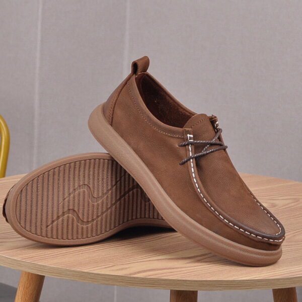 Soft Soled Leather Driving Casual Shoe Brown