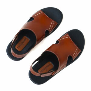 Festive Trend Anti-slip Leather Belt Sandal – Brown