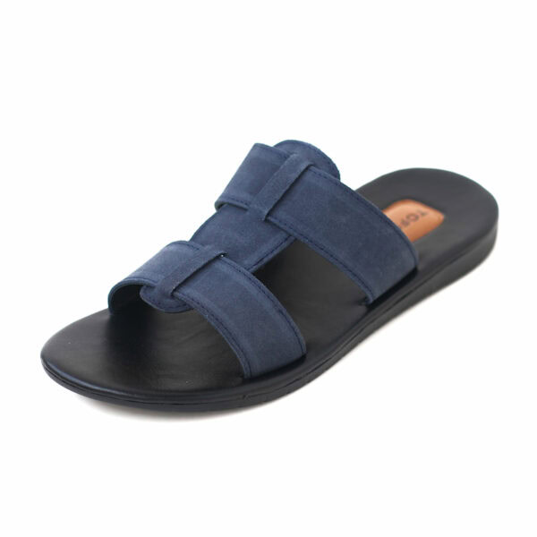 Summer Trend Open Toe Leather Men's Sandal - Blue