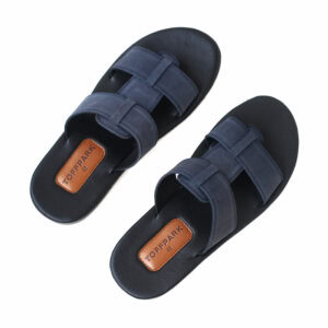 Summer Trend Open Toe Leather Men’s Sandal – Blue