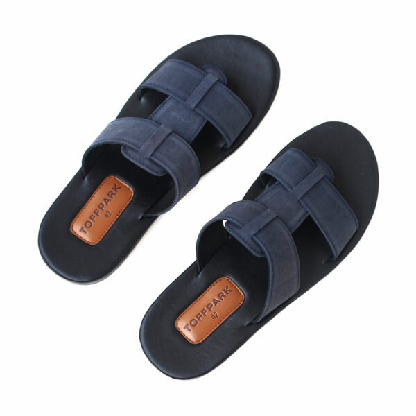 Summer Trend Open Toe Leather Men's Sandal - Blue