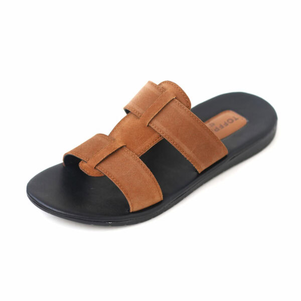 Summer Trend Open Toe Leather Men's Sandal - Brown