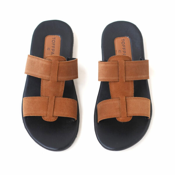 Summer Trend Open Toe Leather Men's Sandal - Brown