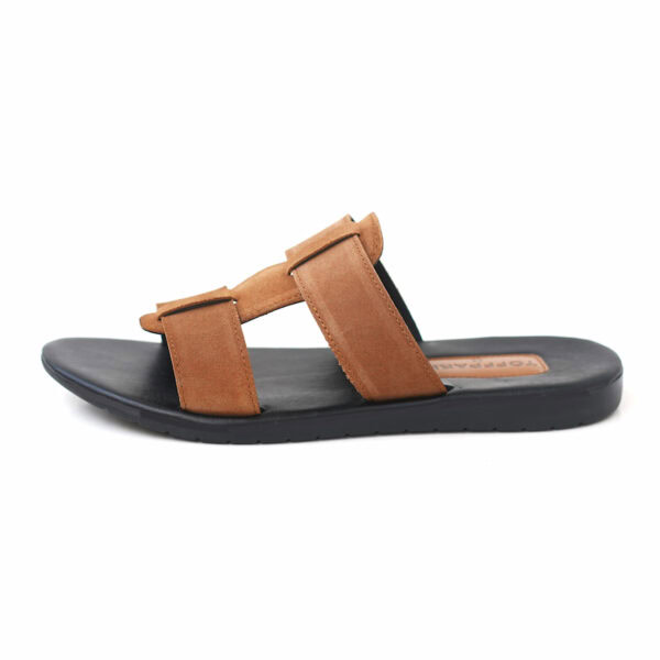 Summer Trend Open Toe Leather Men's Sandal - Brown