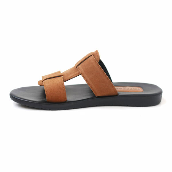 Summer Trend Open Toe Leather Men's Sandal - Brown