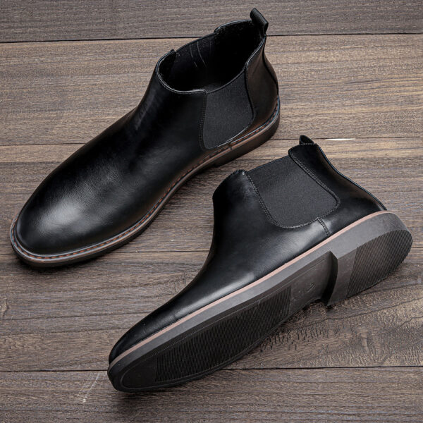 Foreign Trade Polished Chelsea Boot – Black