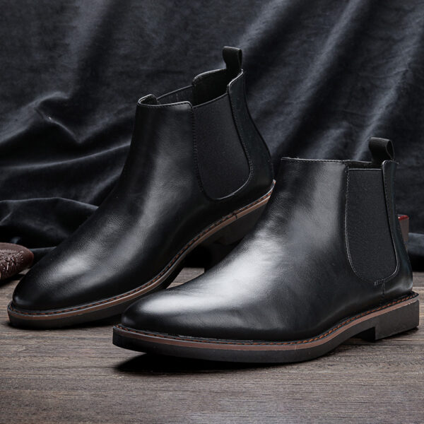 Foreign Trade Polished Chelsea Boot – Black