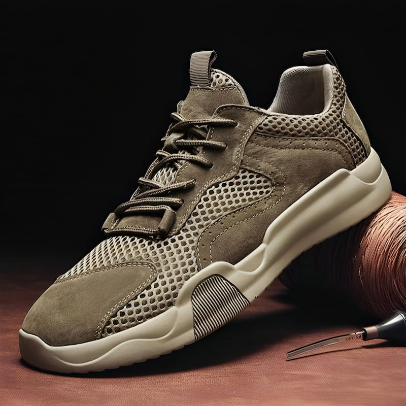 All Season Retro Breathable Casual Shoe - Khaki