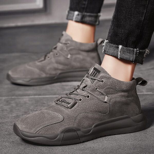 All Season Retro Leather Casual Shoe - Coffee