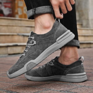 Autumn Trend Flat-soled Retro Casual Shoe – Gray