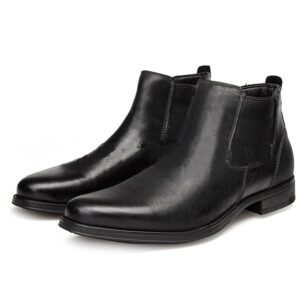 British High-end Zipper Leather Chelsea Boot – Black