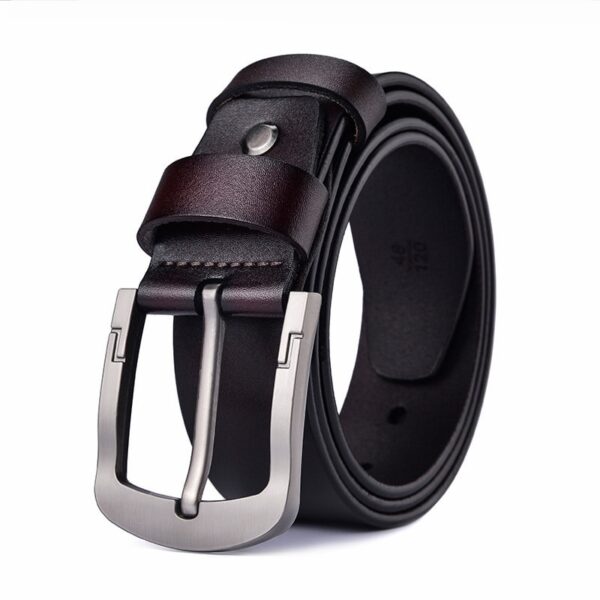 British Retro Genuine Leather Belt - Red Wine