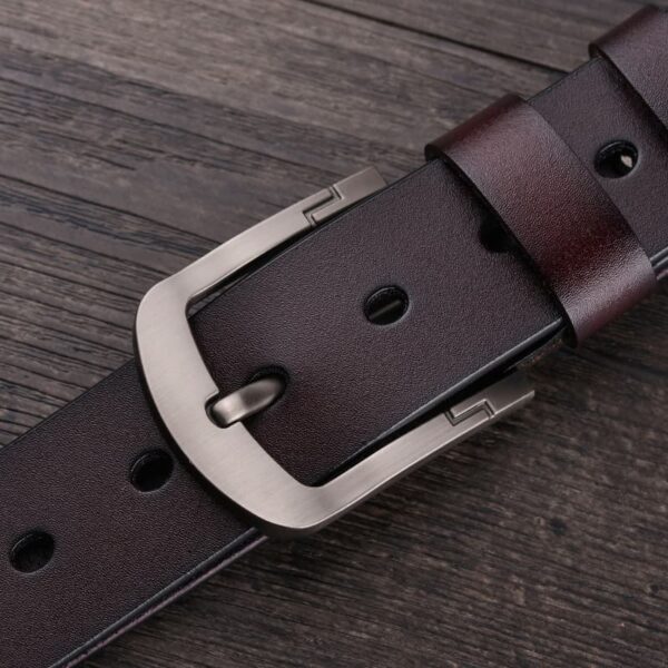 British Retro Genuine Leather Belt - Red Wine