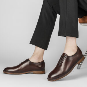 British Retro Leather Derby Formal Shoe – Brown