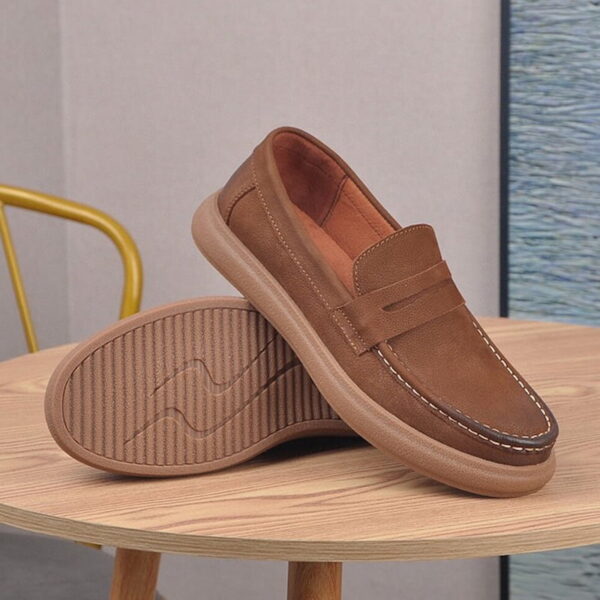 Foreign Trade Leather Versatile Loafer - Brown