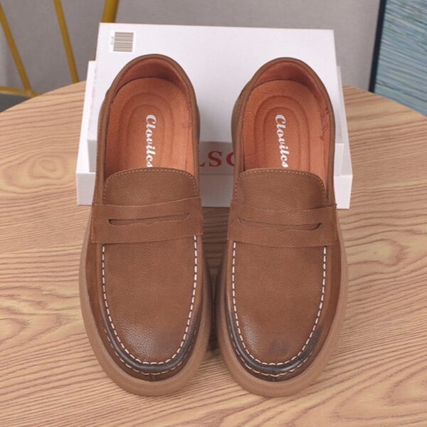 Foreign Trade Leather Versatile Loafer - Brown