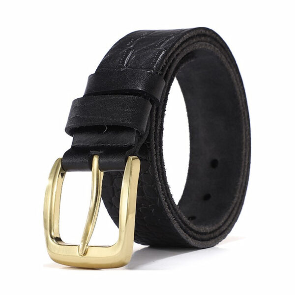 Genuine Leather Business Class Belt - Black