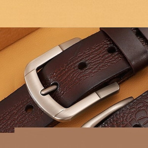 Genuine Leather Business Class Retro Belt - Brown