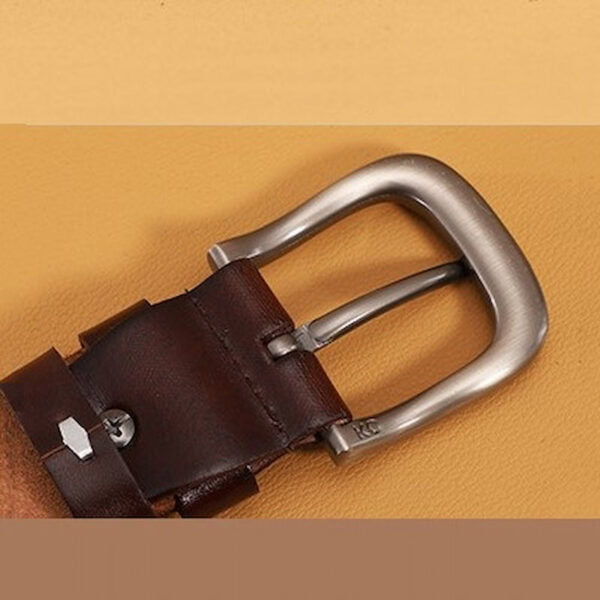 Genuine Leather Business Class Retro Belt - Brown