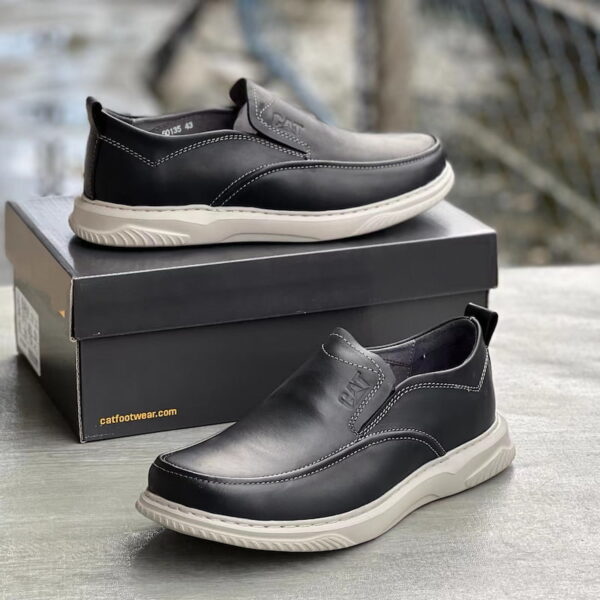 Genuine Leather Lightweight Viscose Loafer - Black