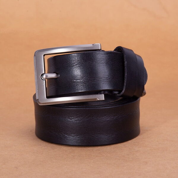 High-end Retro Casual Genuine Leather Belt - Black