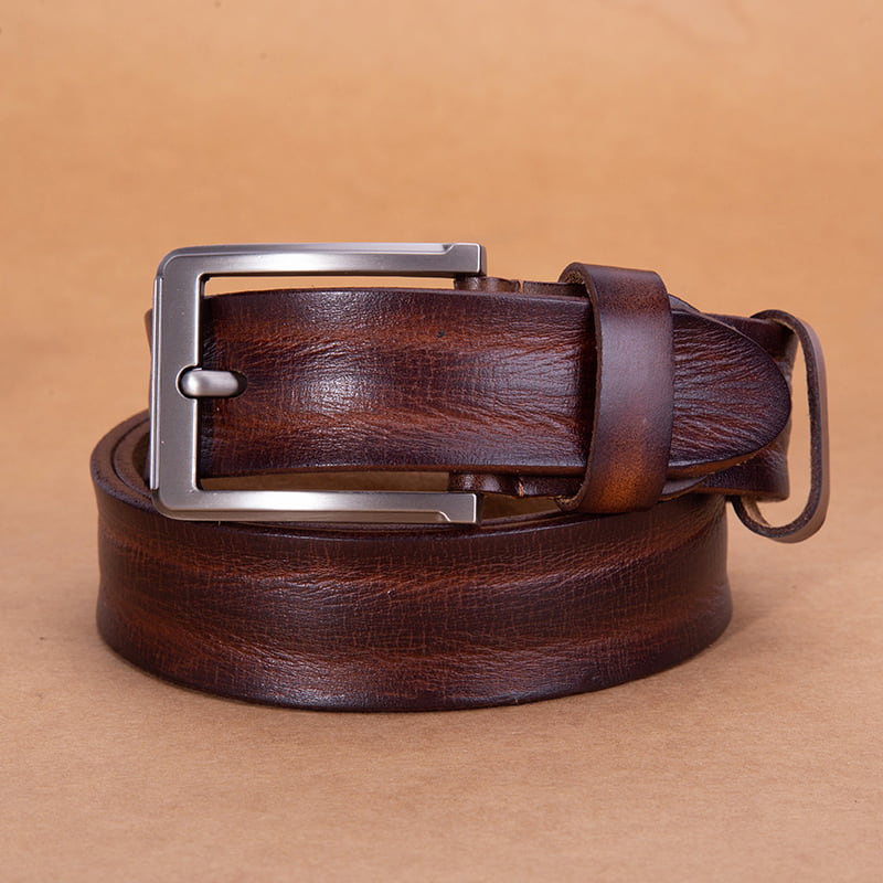 High-end Retro Casual Genuine Leather Belt - Brown
