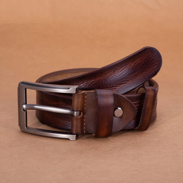 High-end Retro Casual Genuine Leather Belt - Brown