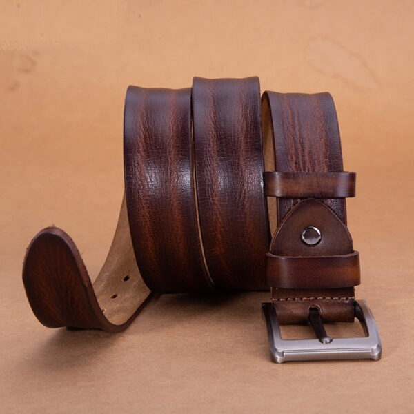 High-end Retro Casual Genuine Leather Belt - Brown