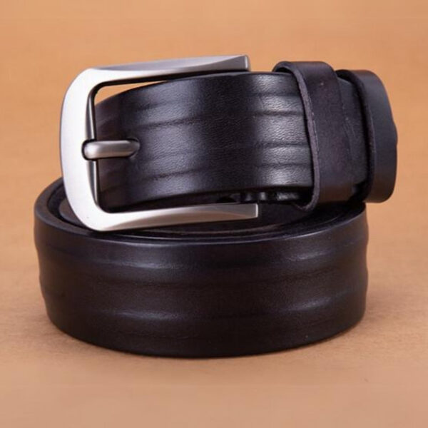 Italian Style High-end Authentic Cowhide Belt - Black