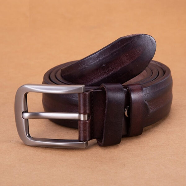 Italian Style High-end Authentic Cowhide Belt - Coffee