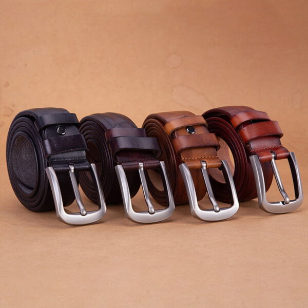 Italian Style High-end Authentic Cowhide Belt - Coffee