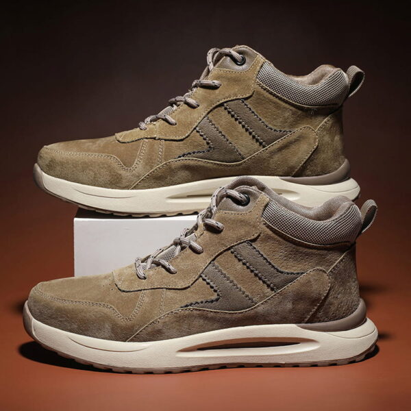 Winter Trend Mid-top Outdoor Casual Shoes - Khaki