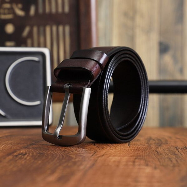 Youth Trend Retro Genuine Leather Belt - Brown