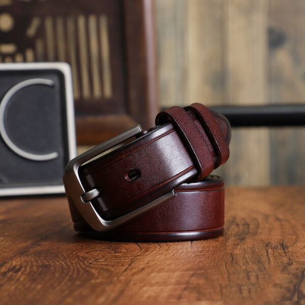 Youth Trend Retro Genuine Leather Belt - Brown