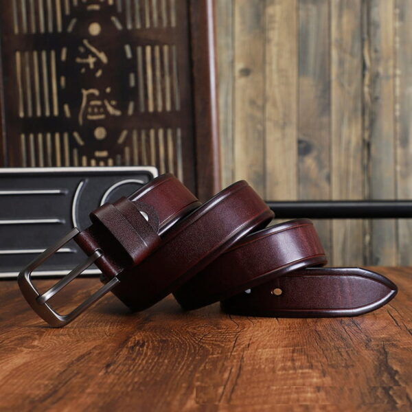 Youth Trend Retro Genuine Leather Belt - Brown