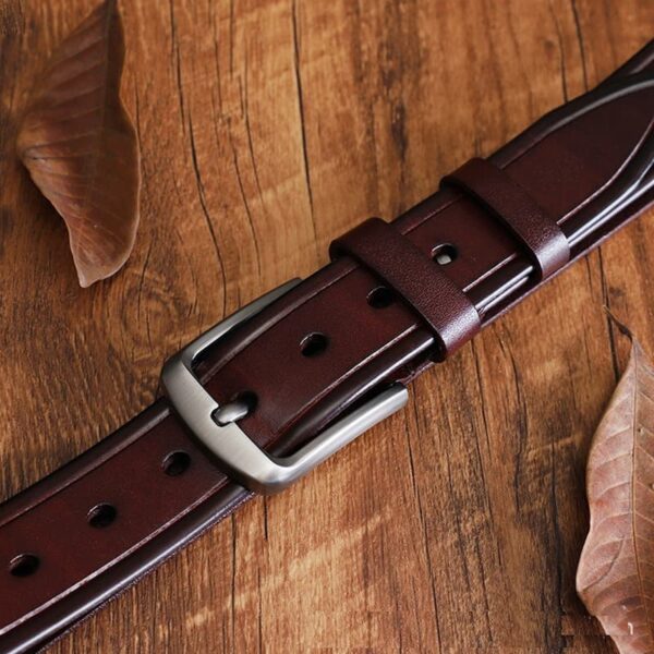 Youth Trend Retro Genuine Leather Belt - Brown