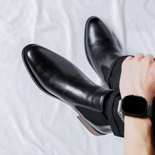 All Match Pointed Toe High-end Chelsea Boot - Black