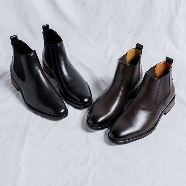 All Match Pointed Toe High-end Chelsea Boot - Chocolate