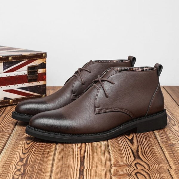 All Match Mid-top Soft Leather Martin Boot - Chocolate