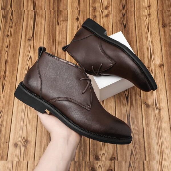 All Match Mid-top Soft Leather Martin Boot - Chocolate