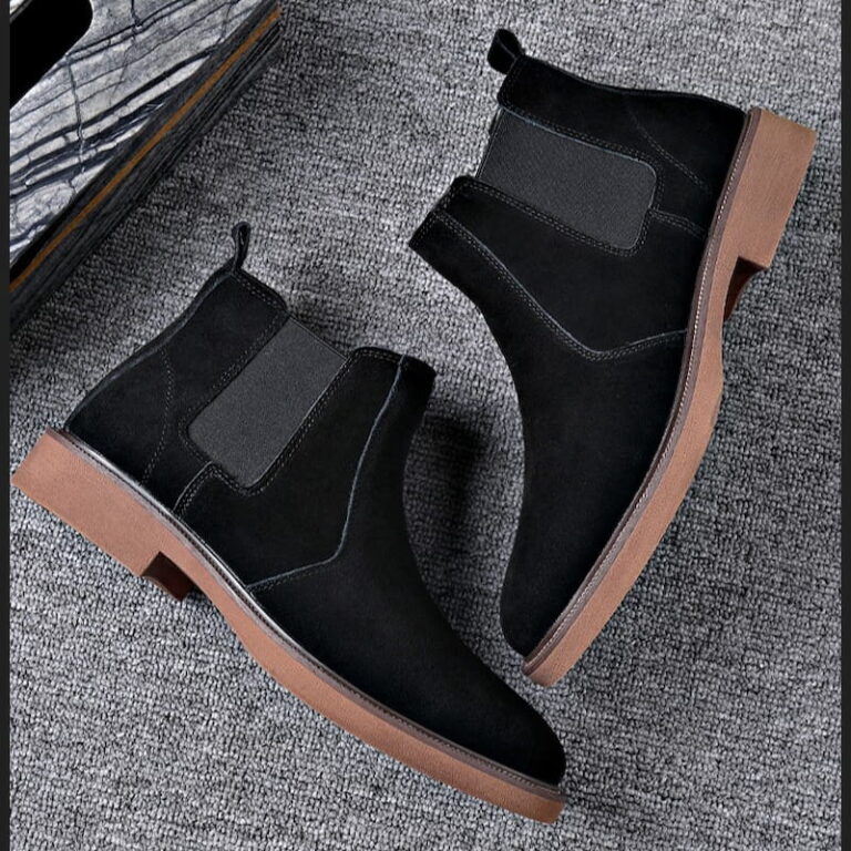 pointed black chelsea boots