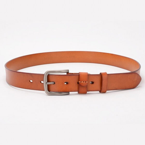 Casual Style Genuine Leather Belt - Brown